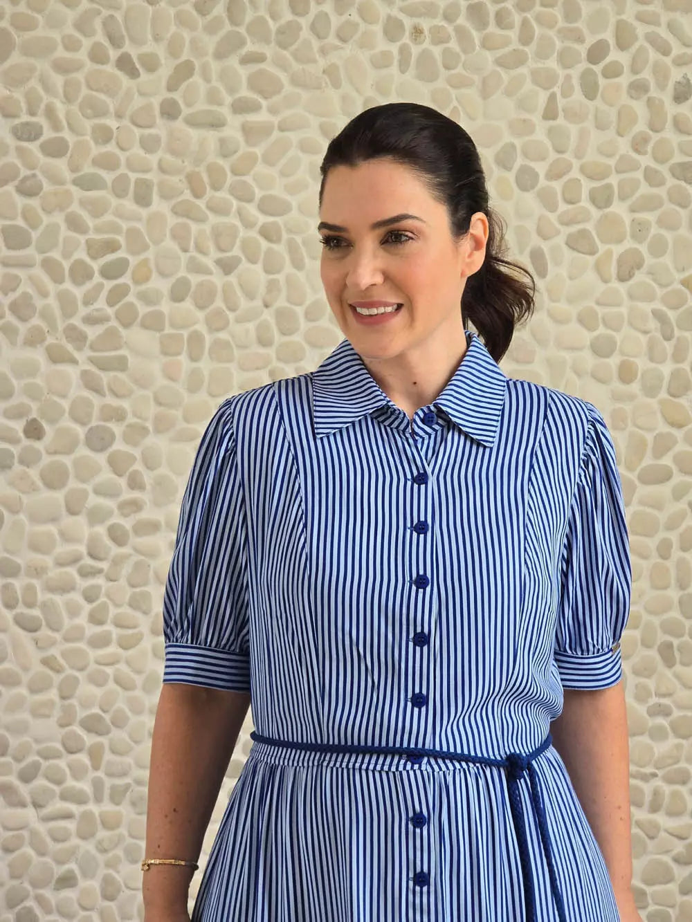 CHEMISE COM MARIAS AZUL