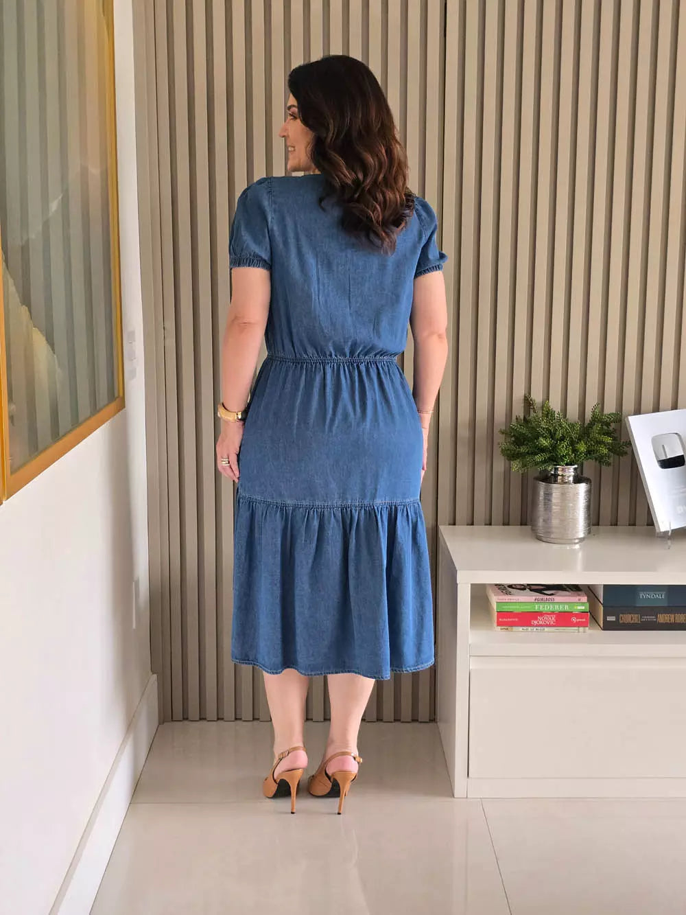 VESTIDO COMFY COM MARIAS AZUL