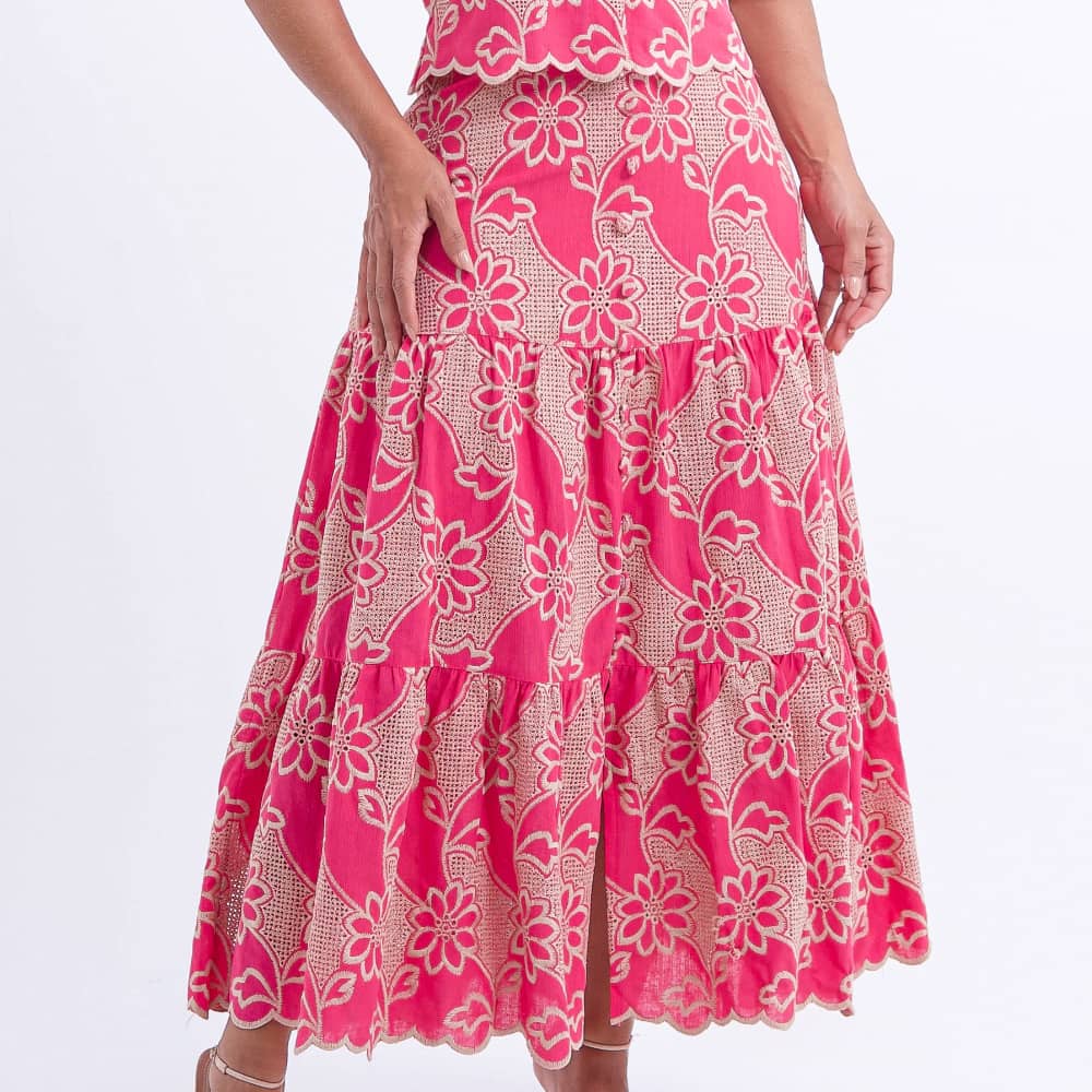 Conjunto Feminino Floral Rosa Isabela - FL10