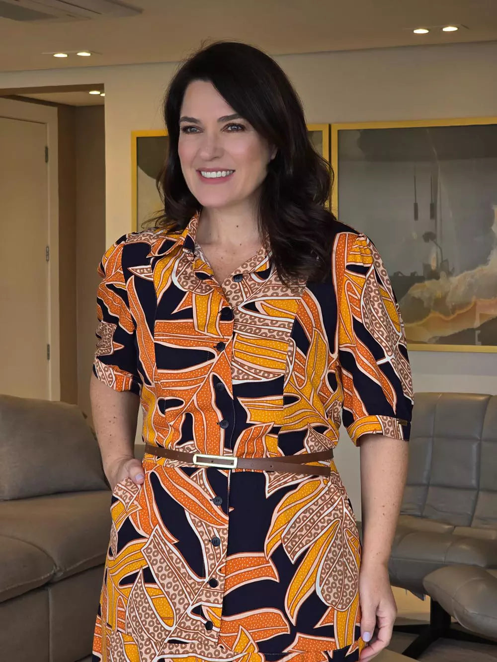 CHEMISE EVASÊ AMARELO