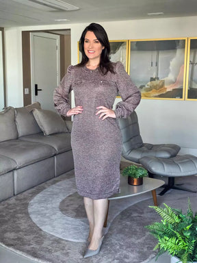 VESTIDO MIDI ANA COM LAPELA