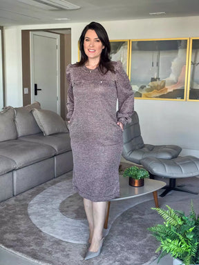 VESTIDO MIDI ANA COM LAPELA