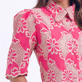 Conjunto Feminino Floral Rosa Isabela - FL10